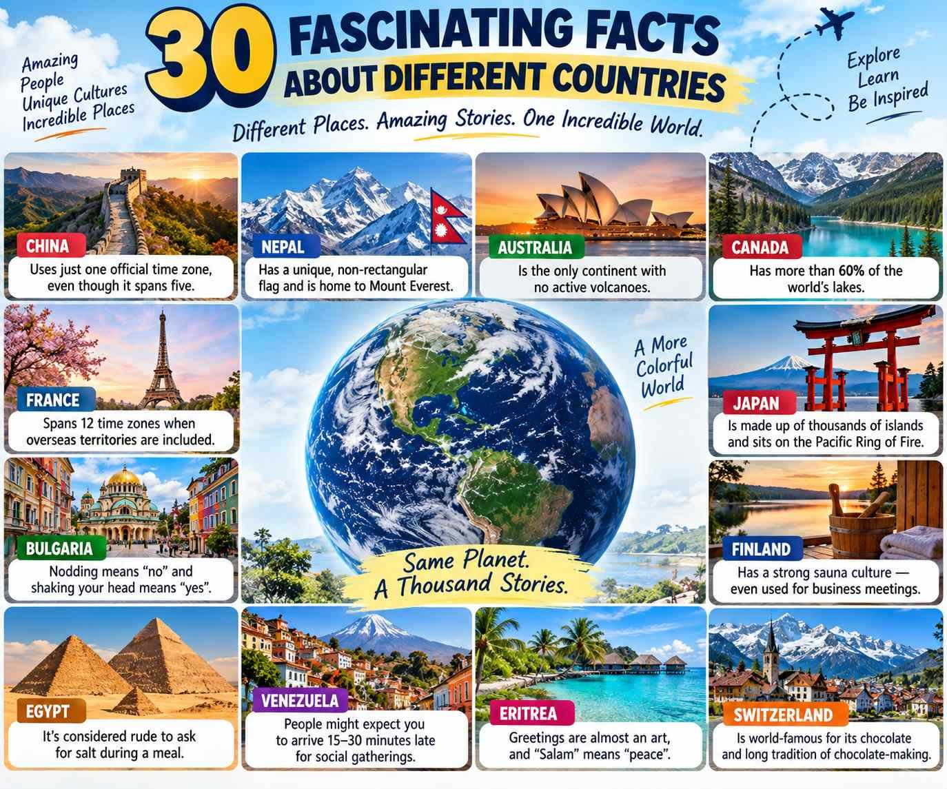 30 Fascinating Facts About Different Countries