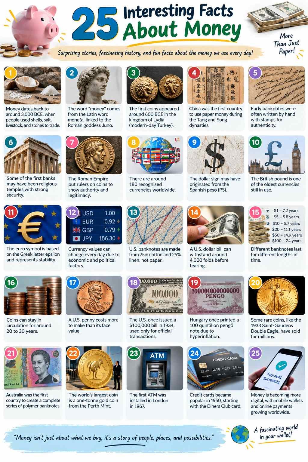 25 Interesting Facts About Money