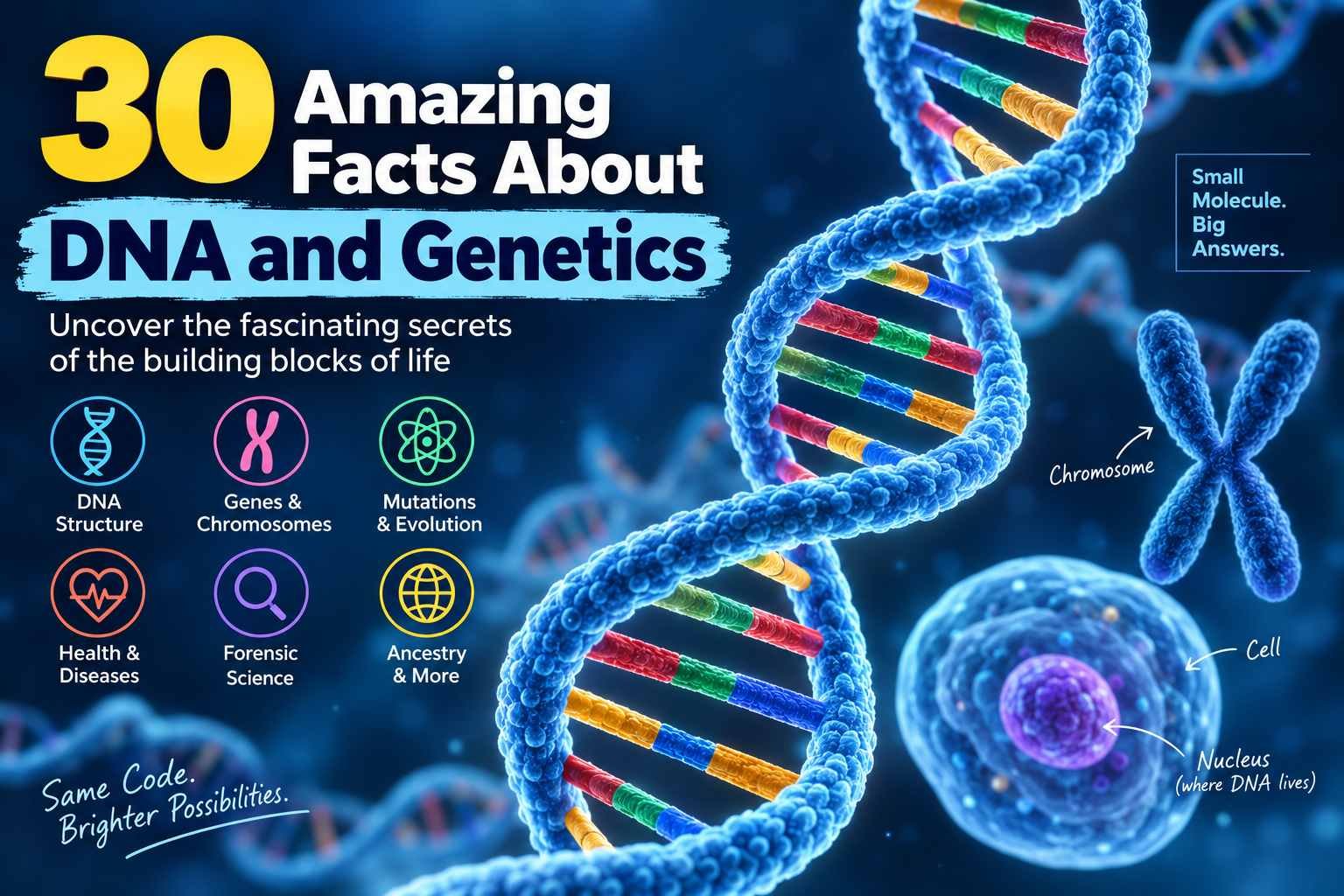 30 Amazing Facts About DNA and Genetics